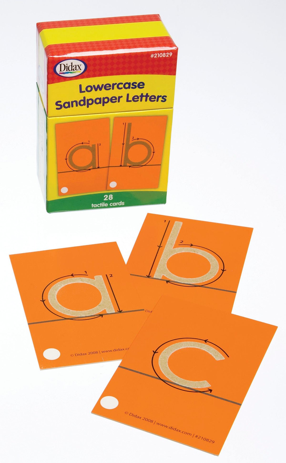 CARDS SANDPAPER LETTER TACTILE LOWERCASE SET OF 28