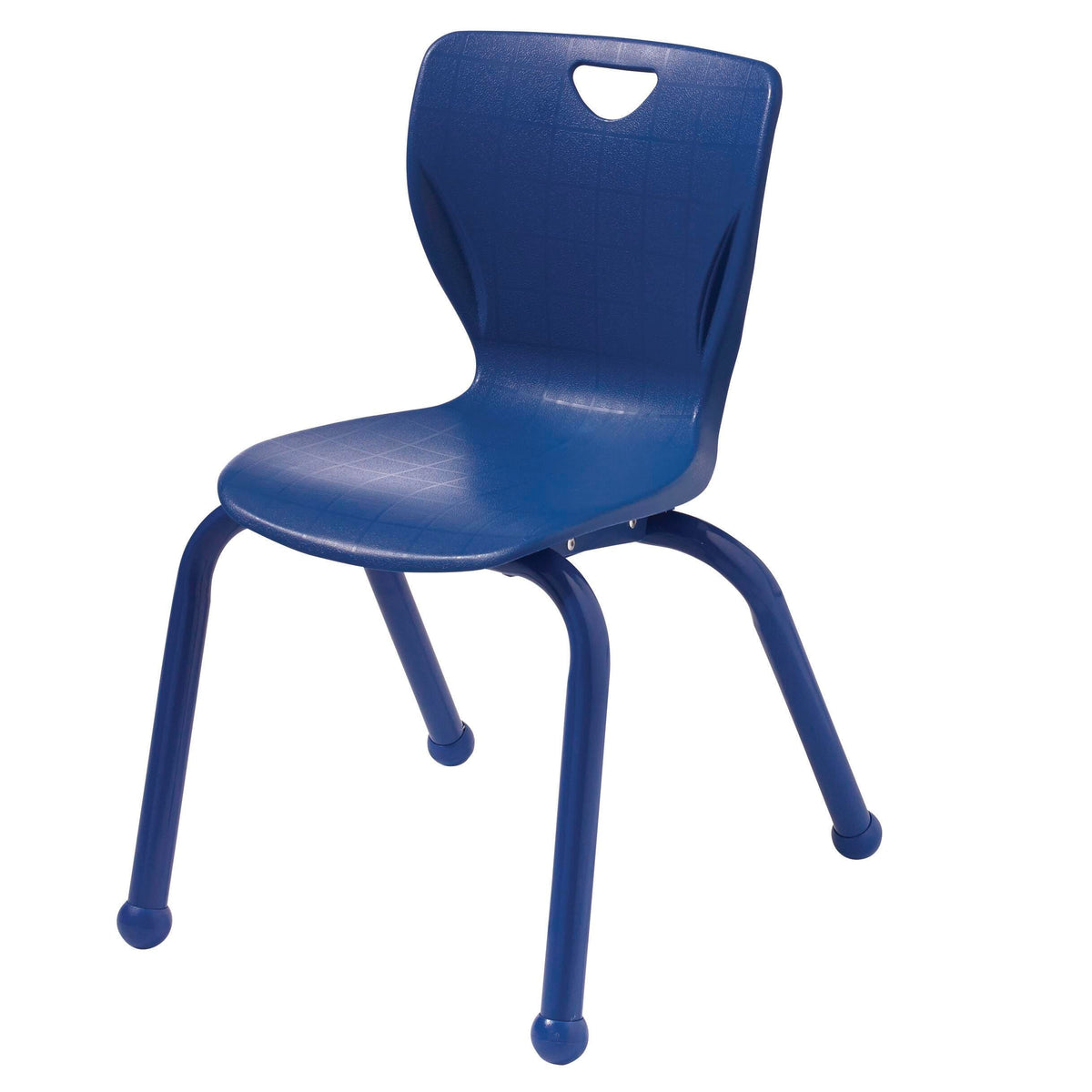 CHAIR - CLASSROOM SELECT - CONTEMPORARY 4-LEG - 12 IN - SPECIFY SEAT AND BACK COLOR - SPECIFY FRAME COLOR - BALL GLIDE - MATCHING POWDERCOAT