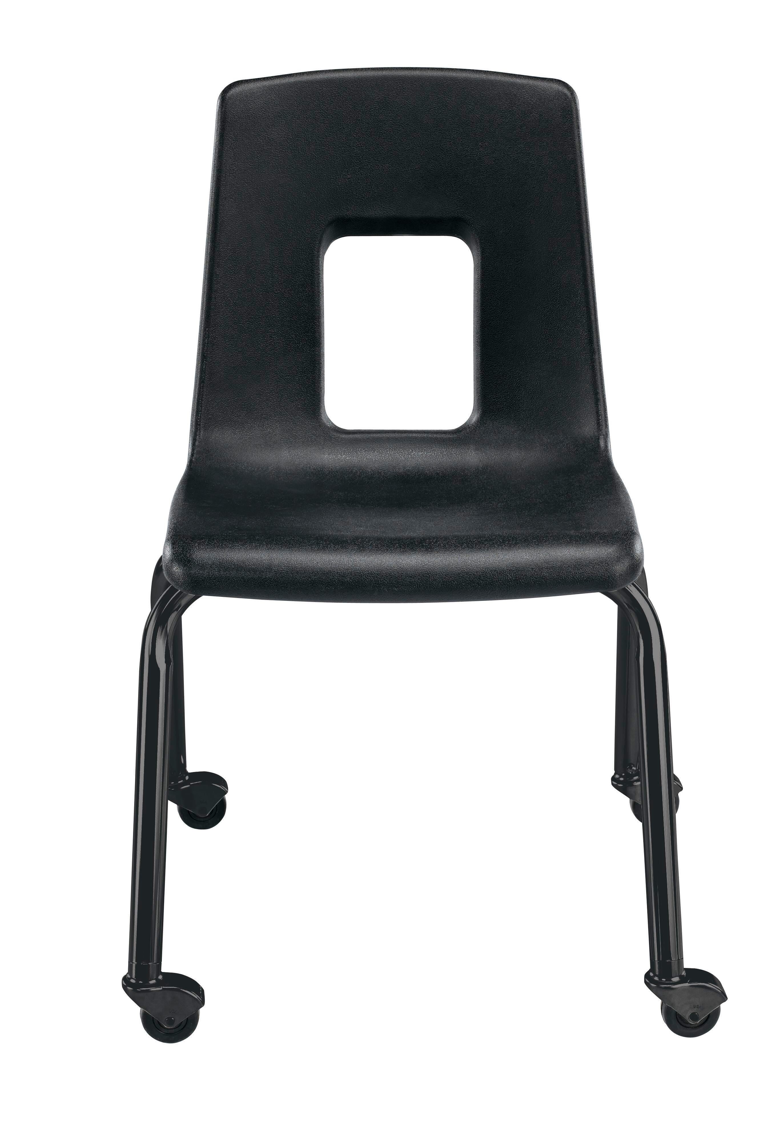 CHAIR - CLASSROOM SELECT - TRADITIONAL 4-LEG CHAIR - 18-1/2 IN A+ - SPECIFY SEAT AND BACK COLOR - BLACK - CASTER - SPECIFY GLIDE TYPE
