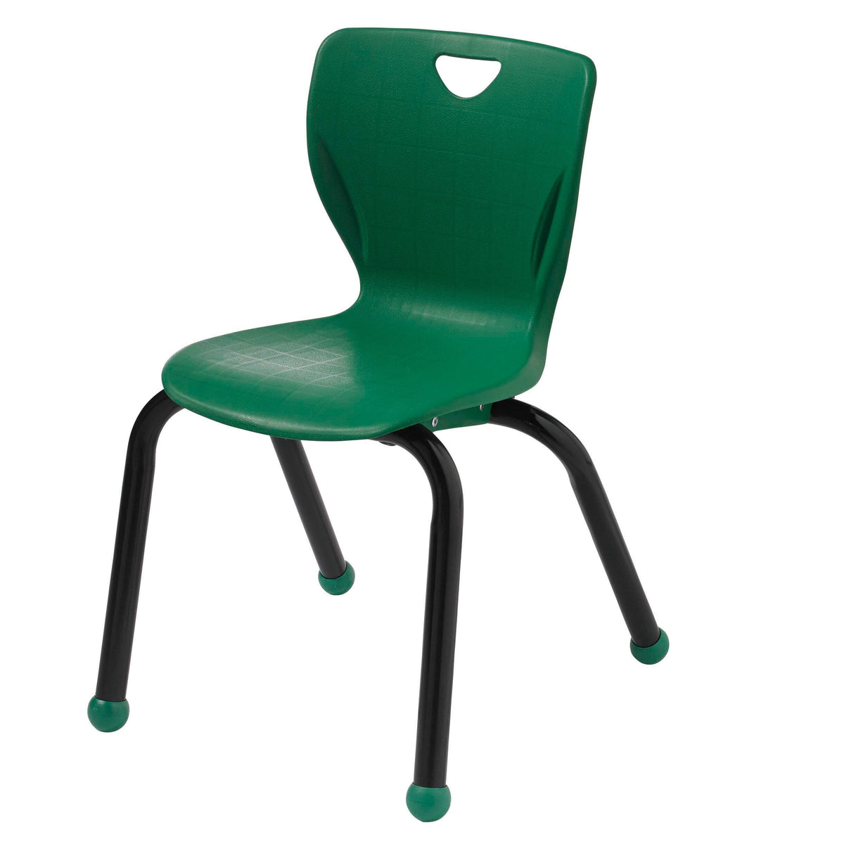 CHAIR - CLASSROOM SELECT - CONTEMPORARY 4-LEG - 14 IN - SPECIFY SEAT AND BACK COLOR - SPECIFY FRAME COLOR - BALL GLIDE - POWDERCOAT