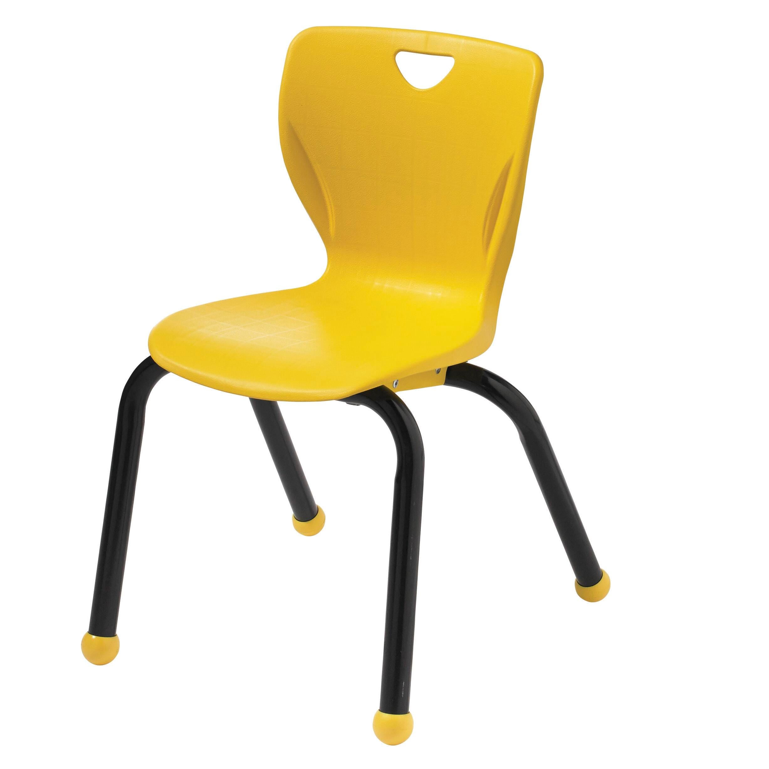 CHAIR - CLASSROOM SELECT - CONTEMPORARY 4-LEG - 16 IN - SPECIFY SEAT AND BACK COLOR - SPECIFY FRAME COLOR - BALL GLIDE - POWDERCOAT