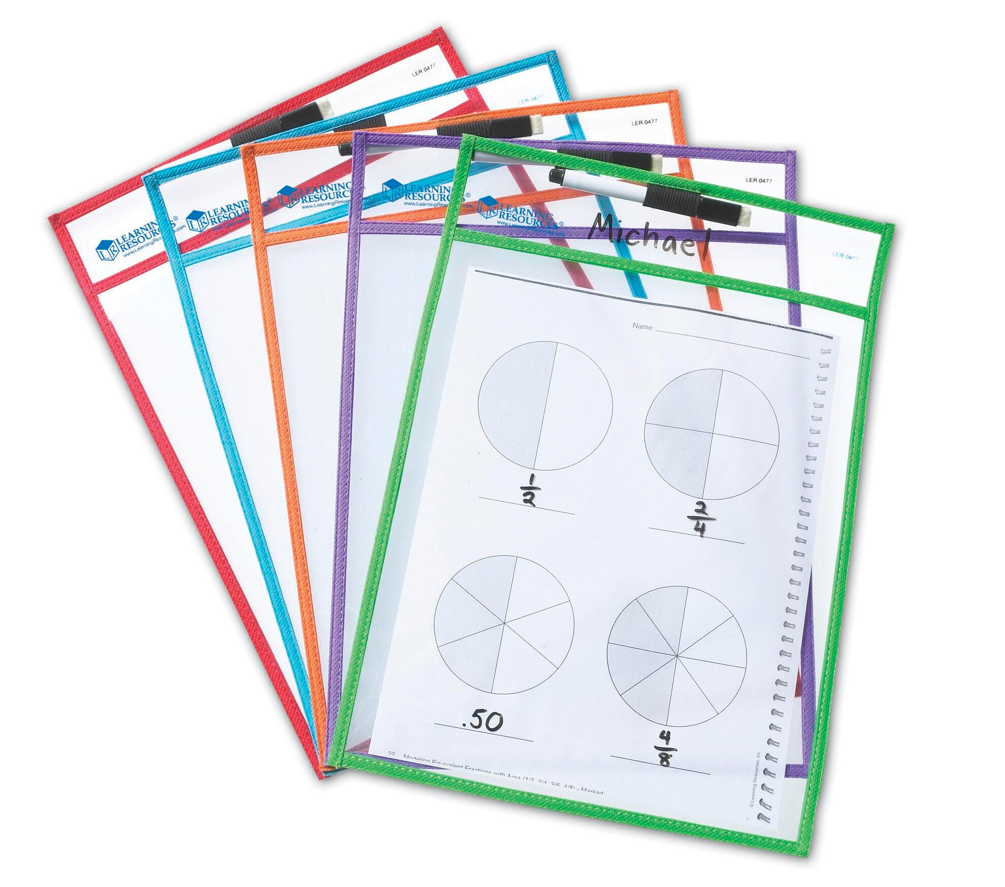 POCKET CHART WRITE AND WIPE POCKETS
