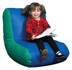 CHAIR PRESCHOOOL HIGH BACK SEATING PLUSH BLUE/GREEN