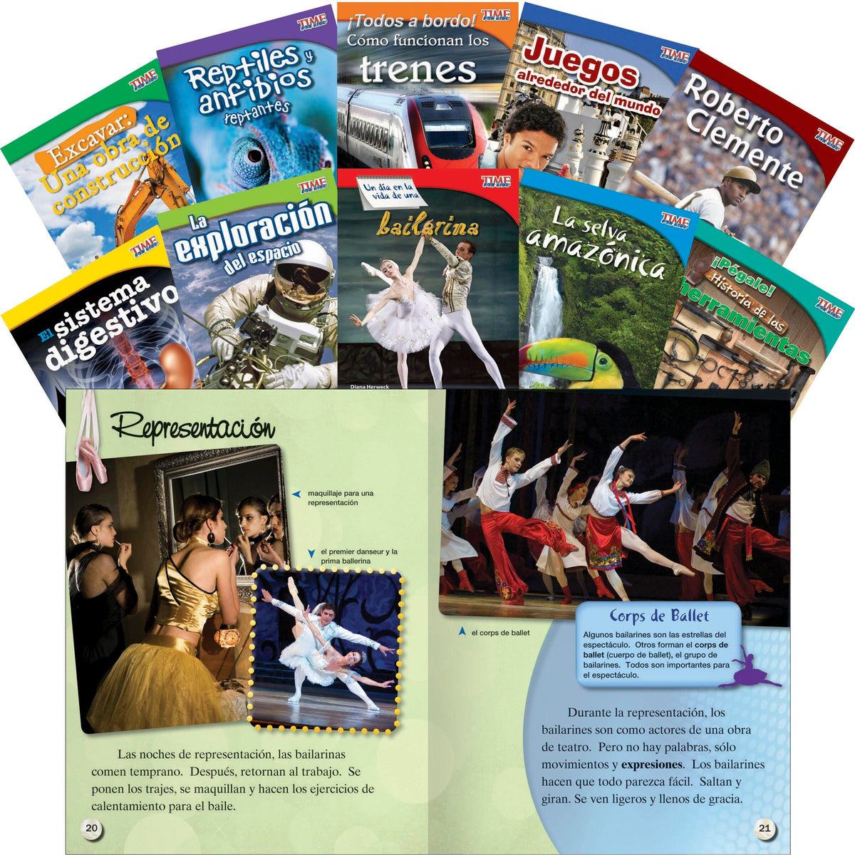 BOOKS TIME FOR KIDS INFORMATIONAL TEXT GR 3 SPNSH SET 2 SET OF 10