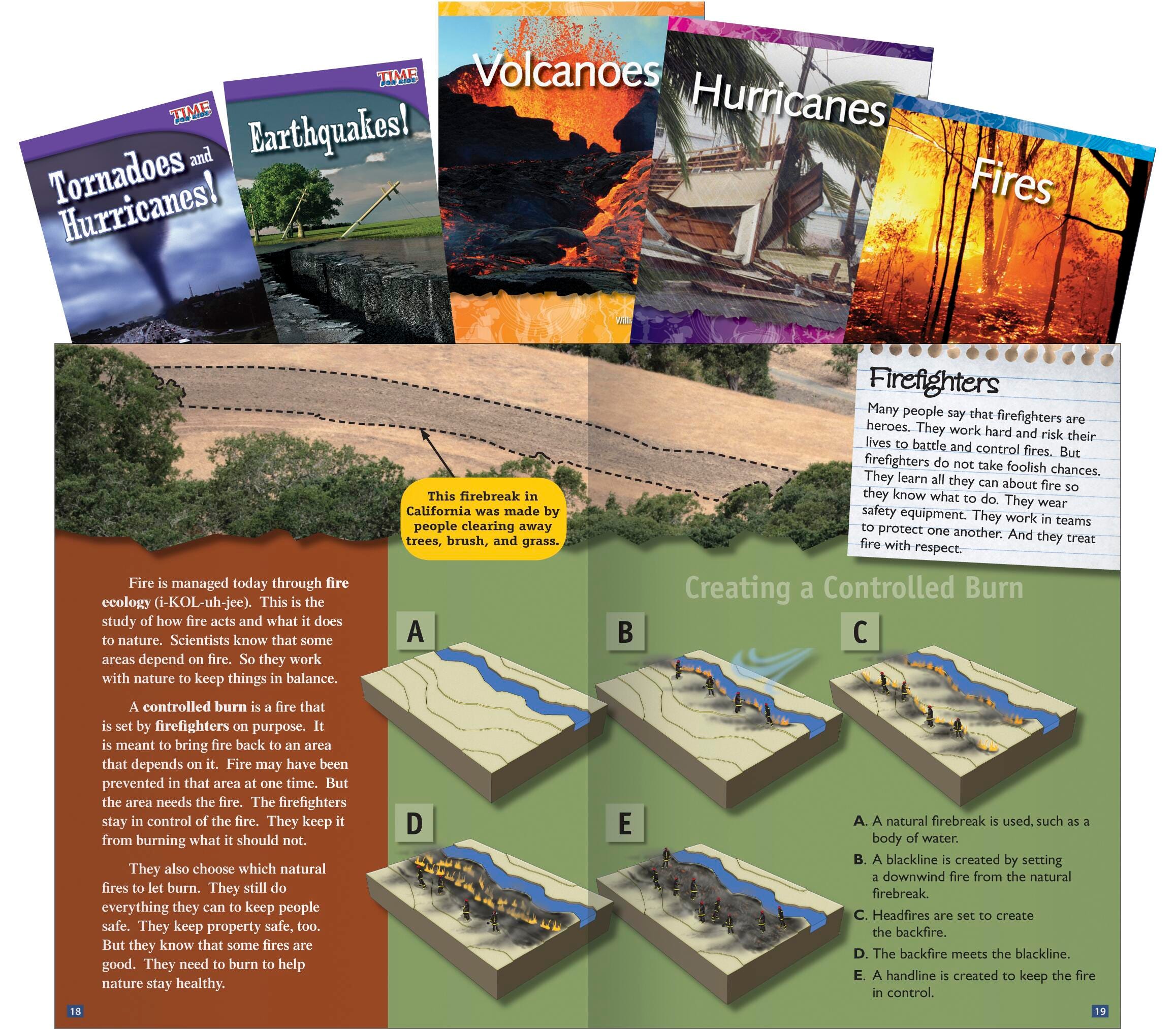 BOOKS NATURAL DISASTERS ENGLISH SET OF 5