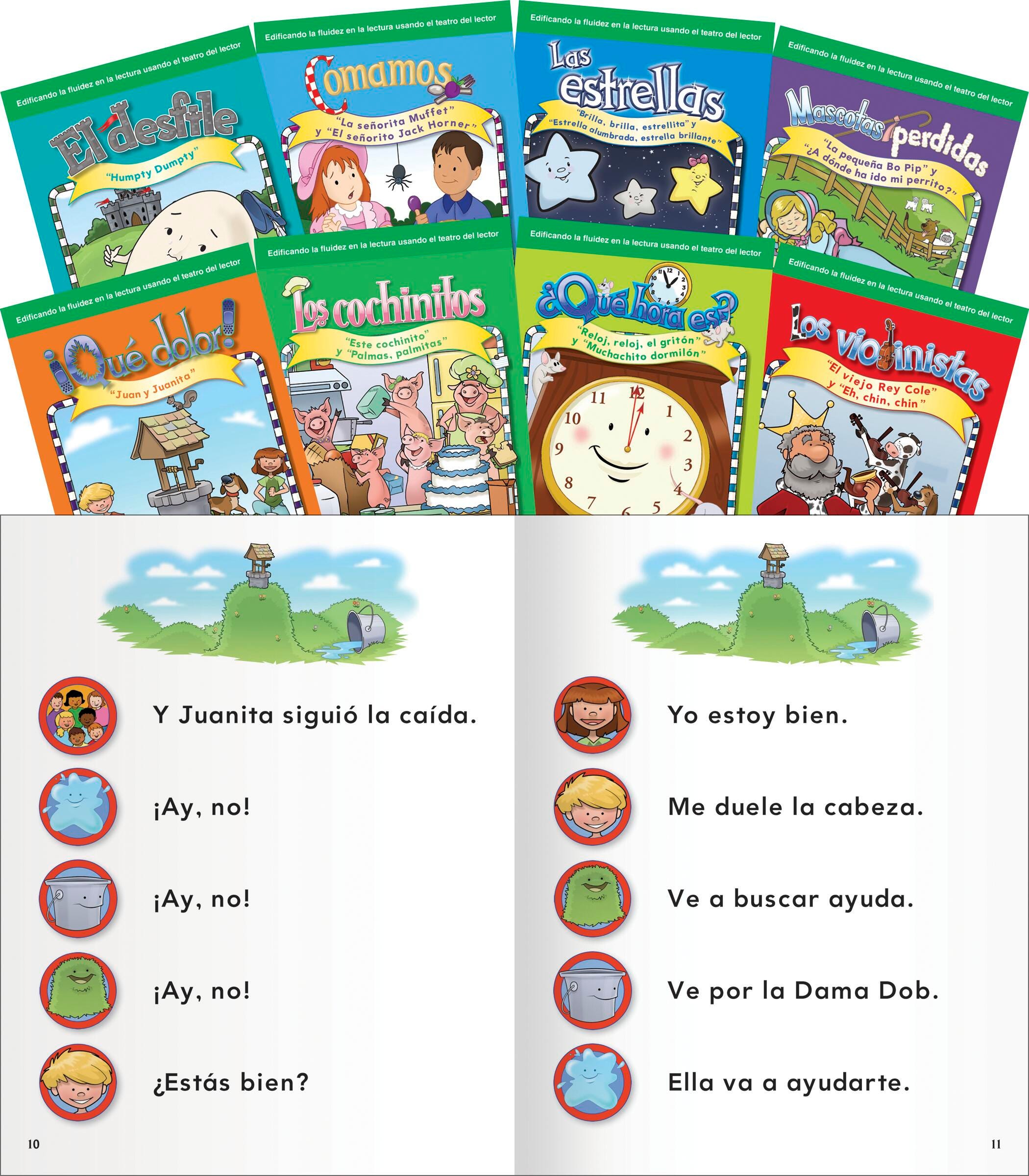 BOOKS - READERS THEATER NURSERY RHYMES SPANISH SET OF 8