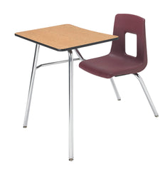 DESK - CLASSROOM SELECT - TRADITIONAL 4-LEG COMBO - 18-1/2 IN A+ - 20 X 26 IN - LAMINATE - LOCKEDGE - CHROME - SPECIFY SEAT AND BACK COLOR - SPECIFY TOP COLOR - SPECIFY EDGE COLOR