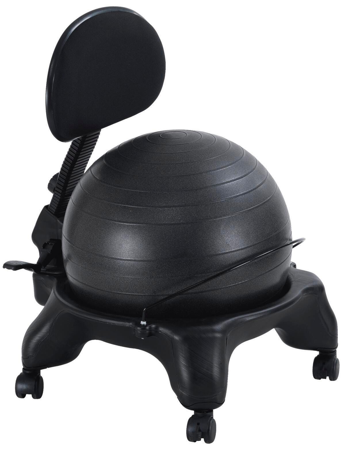 CHAIR ADJUSTABLE FIT/BALL CHAIR BLACK
