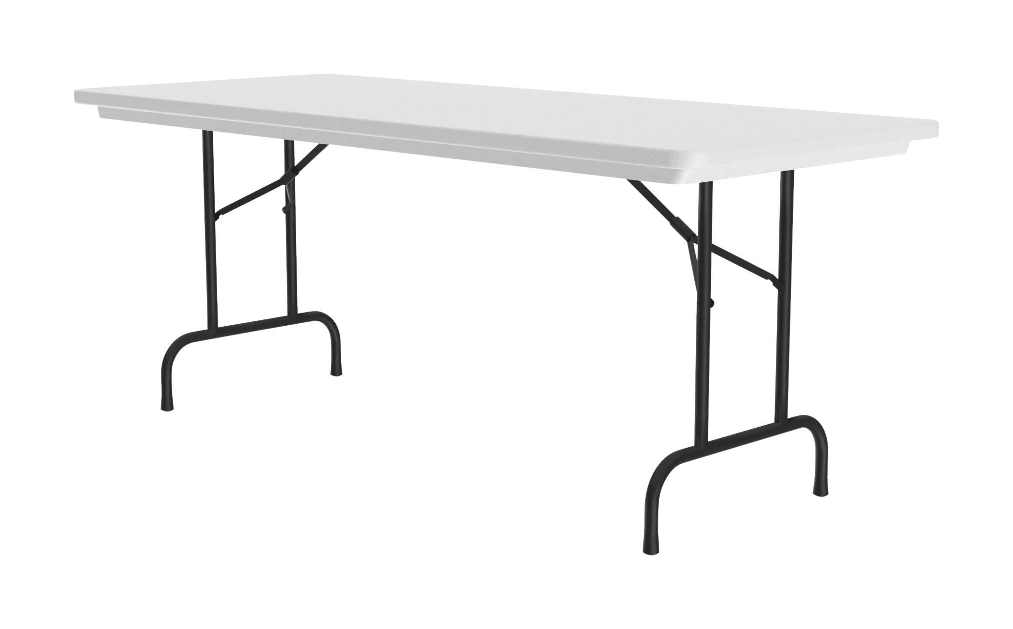 FOLDING TABLE - CORRELL RECTANGLE PLASTIC HEAVY DUTY COMMERCIAL FOLDING TABLE-STANDARD COLORS-FIXED HEIGHT - 60 W X 30 D X 29 H IN - SPECIFY TOP COLOR