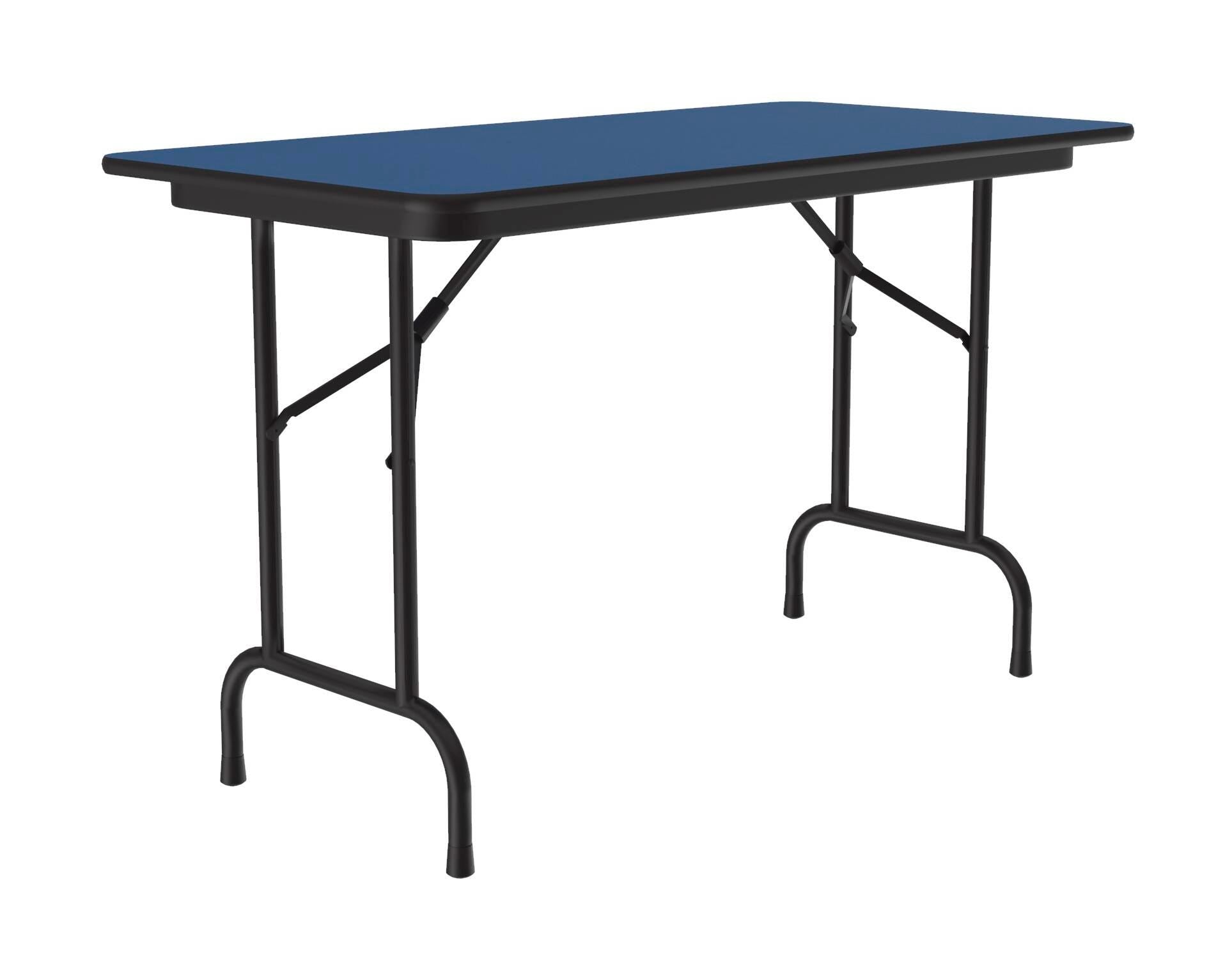 FOLDING TABLE - CORRELL RECTANGLE WOOD HEAVY DUTY FOLDING TABLE-HIGH PRESSURE LAMINATE TOP-HIGH INTENSITY COLORS - 48 W X 24 D X 29 H IN - SPECIFY TOP COLOR