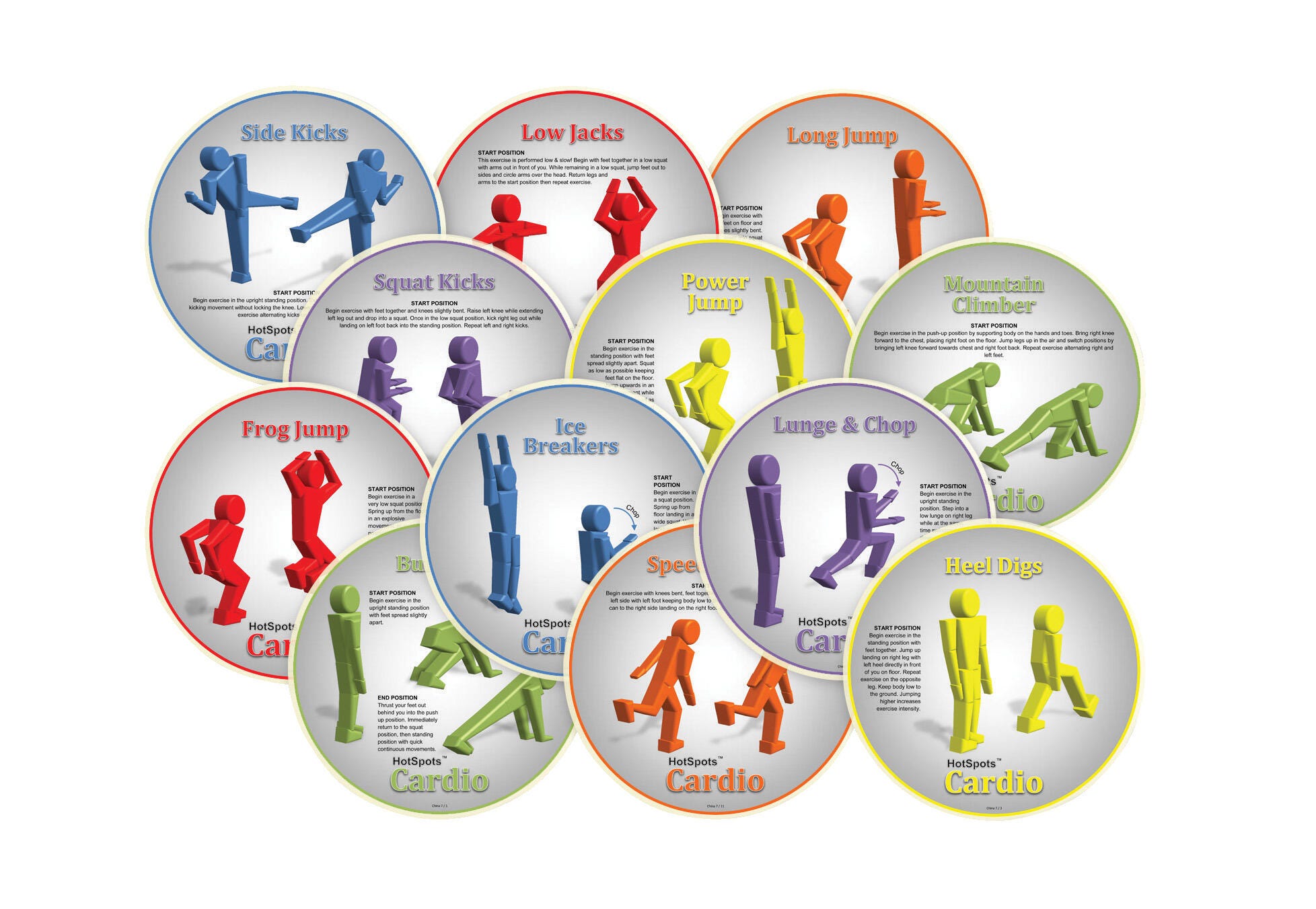 SPOT MARKER HOTSPOTS CARDIO SET OF 12