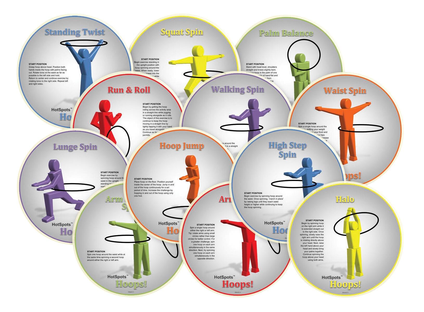 SPOT MARKER HOTSPOTS HOOPS SET OF 12