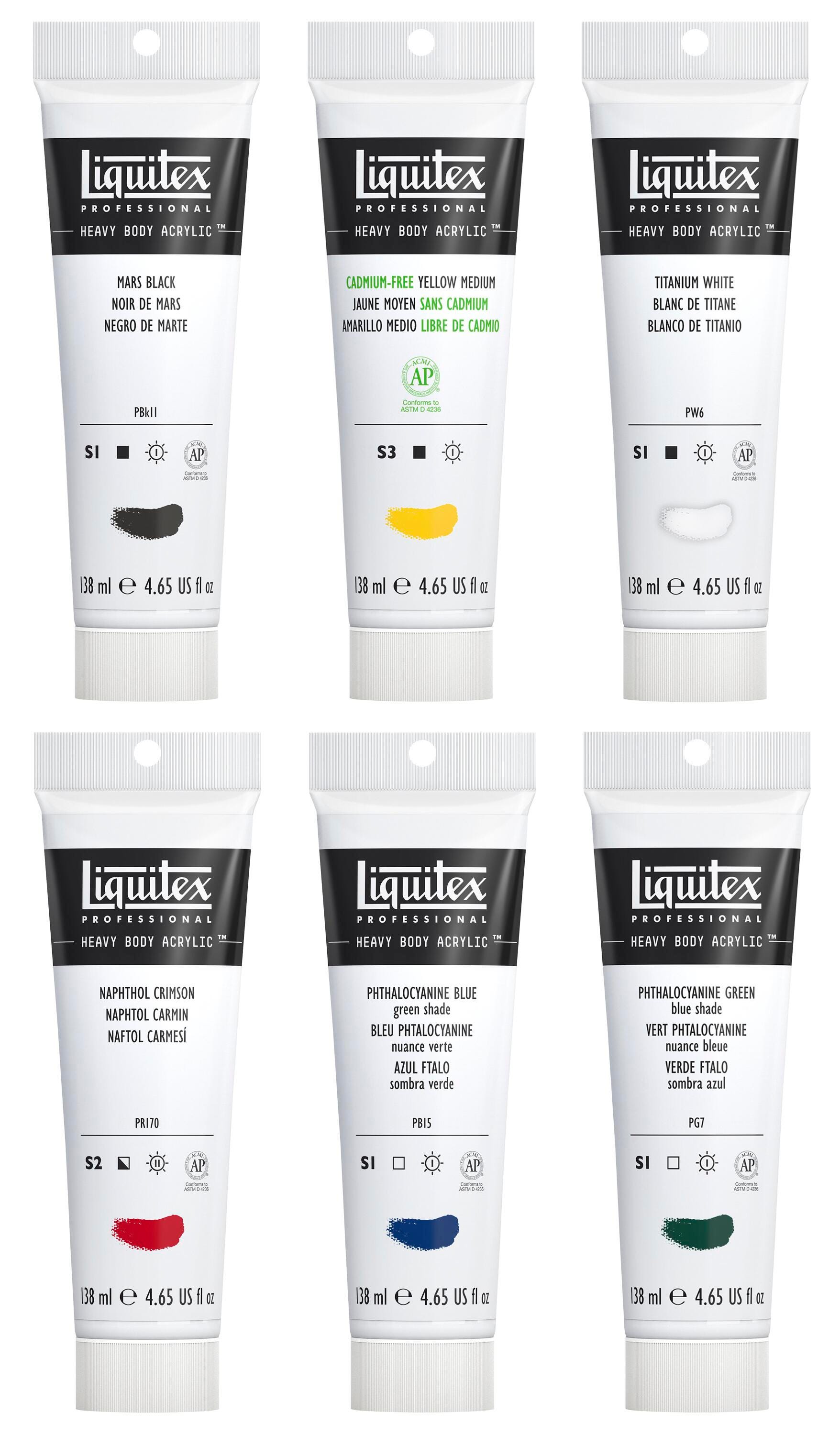 PAINT ACRYLIC LIQUITEX 4.65 OZ SET OF 6