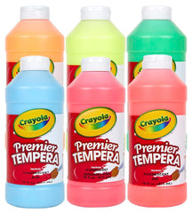 PAINT FLUORESCENT TEMPERA PINTS SET OF 6