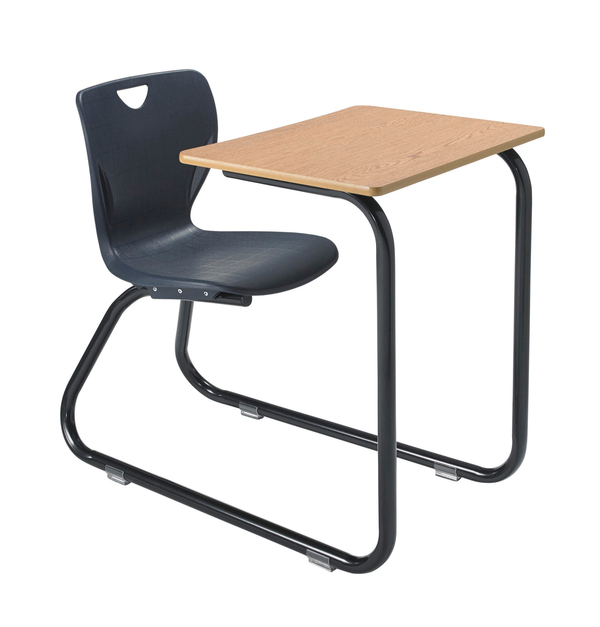 DESK - CLASSROOM SELECT - CONTEMPORARY SLED BASE COMBO - 18 IN - 18 X 24 IN - LAMINATE - PAINTED - BLACK - SPECIFY SEAT AND BACK COLOR - SPECIFY TOP COLOR - SPECIFY EDGE COLOR