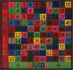 FLAGSHIP CARPETS - MULTIPLICATION/DIVISION - 6 FT X 6 FT EACH RECTANGLE