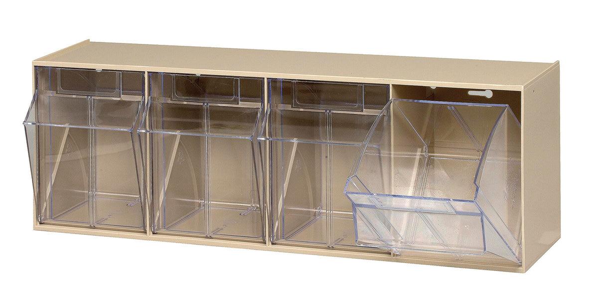 QUANTUM STORAGE - 4 COMPARTMENT STORAGE BIN - 23-5/8W X 6-5/8 D X 8-1/8 H IN - SPECIFY COLOR