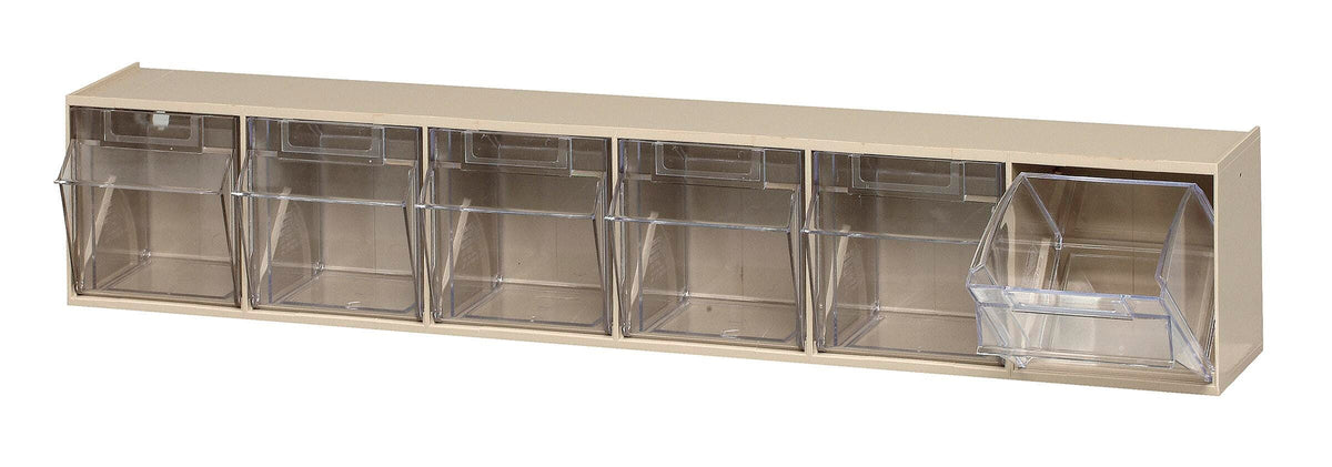 QUANTUM STORAGE - 6 COMPARTMENT STORAGE BIN - 23-5/8W X 3-5/8 D X 4-1/2 H IN - SPECIFY COLOR