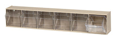 QUANTUM STORAGE - 6 COMPARTMENT STORAGE BIN - 23-5/8W X 3-5/8 D X 4-1/2 H IN - SPECIFY COLOR