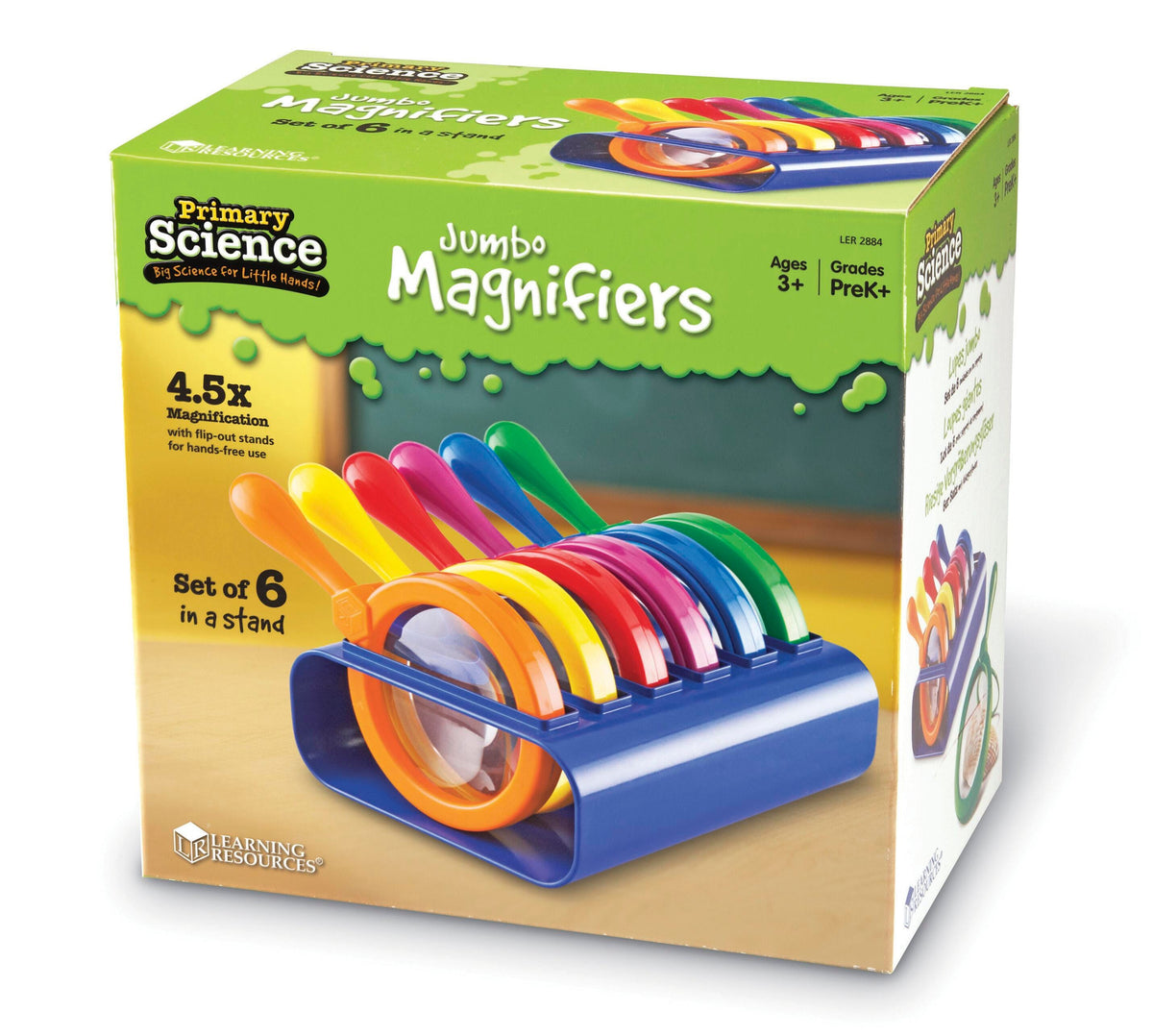 SCIENCE JUMBO MAGINIFIERS WITH STAND SET OF 6