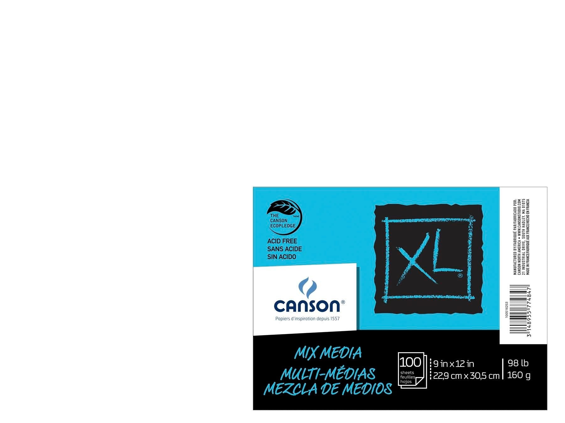 PAPER MIXED MEDIA CANSON XL 9X12 IN 98 LB 100 SHTS