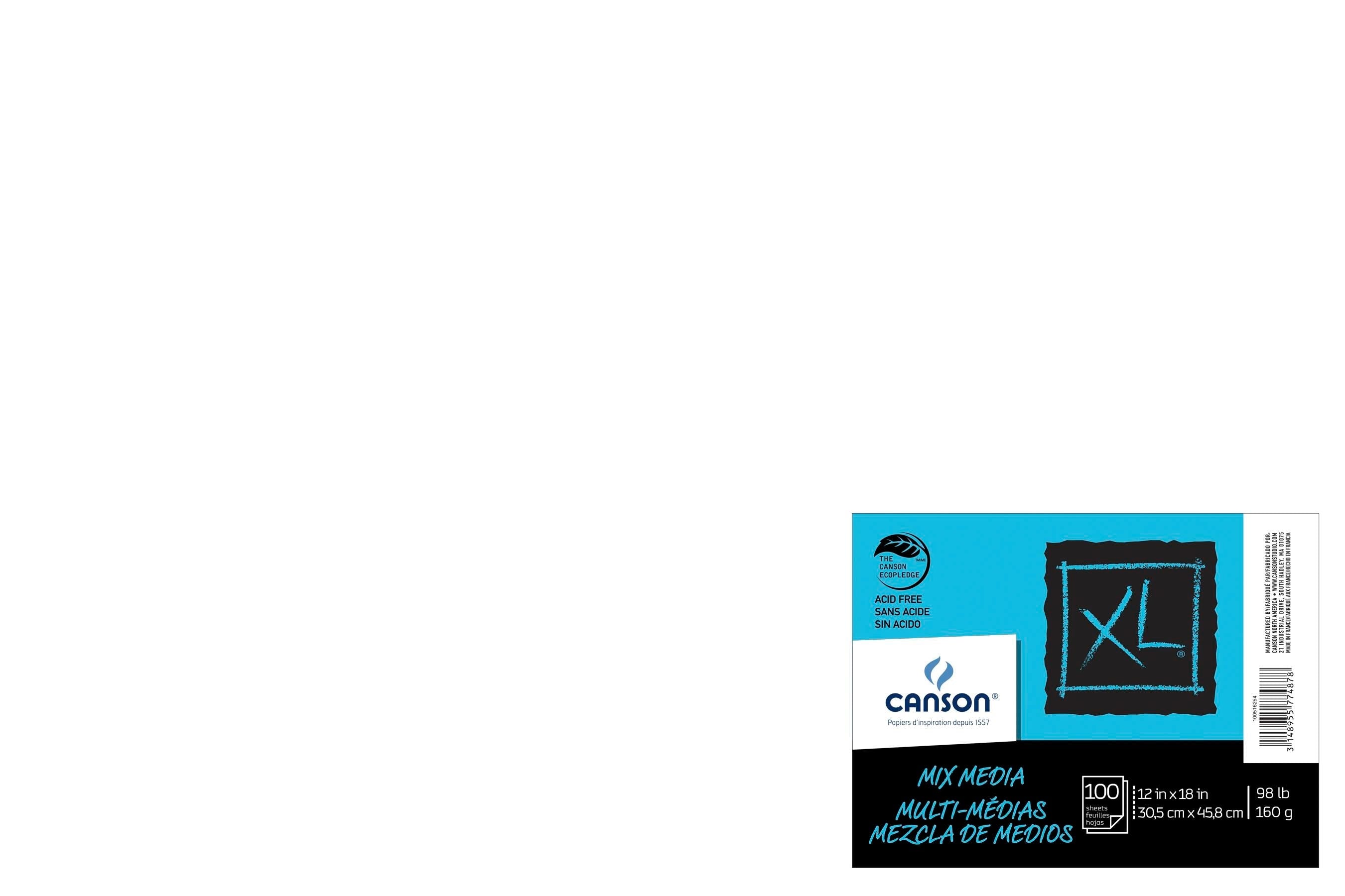 PAPER MIXED MEDIA CANSON XL 12X18 IN 98 LB 100 SHTS