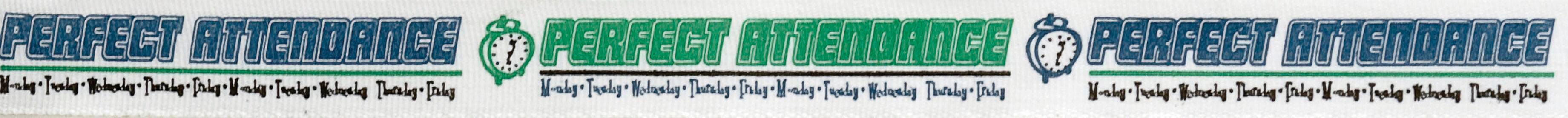 MEDAL NECK RIBBON RNS-155 PERFECT ATTENDANCE