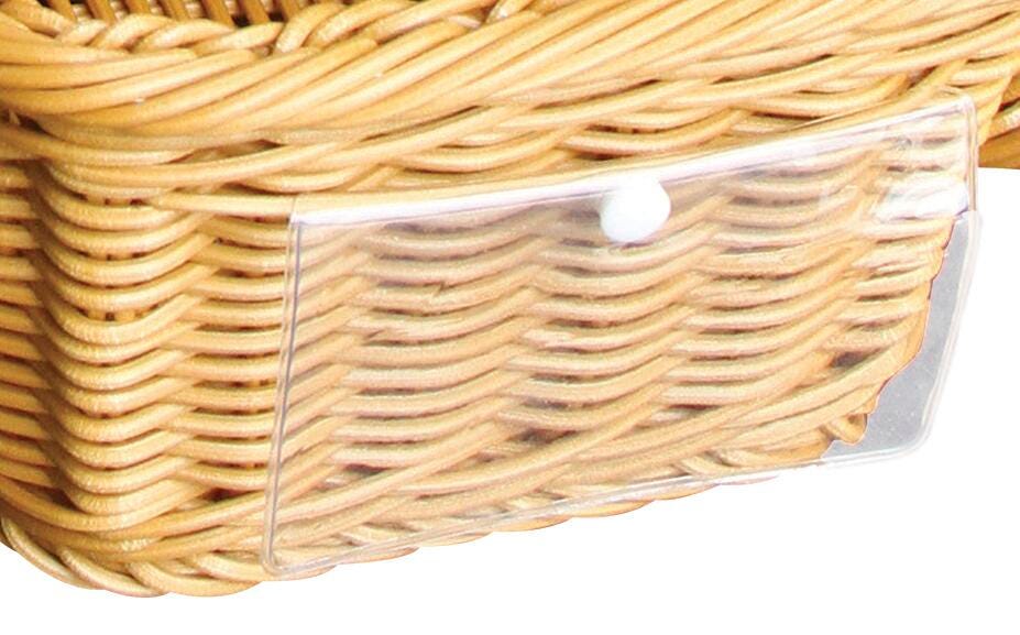 CLEAR POUCH NAME BADGE PLASTIC - PACK OF 12