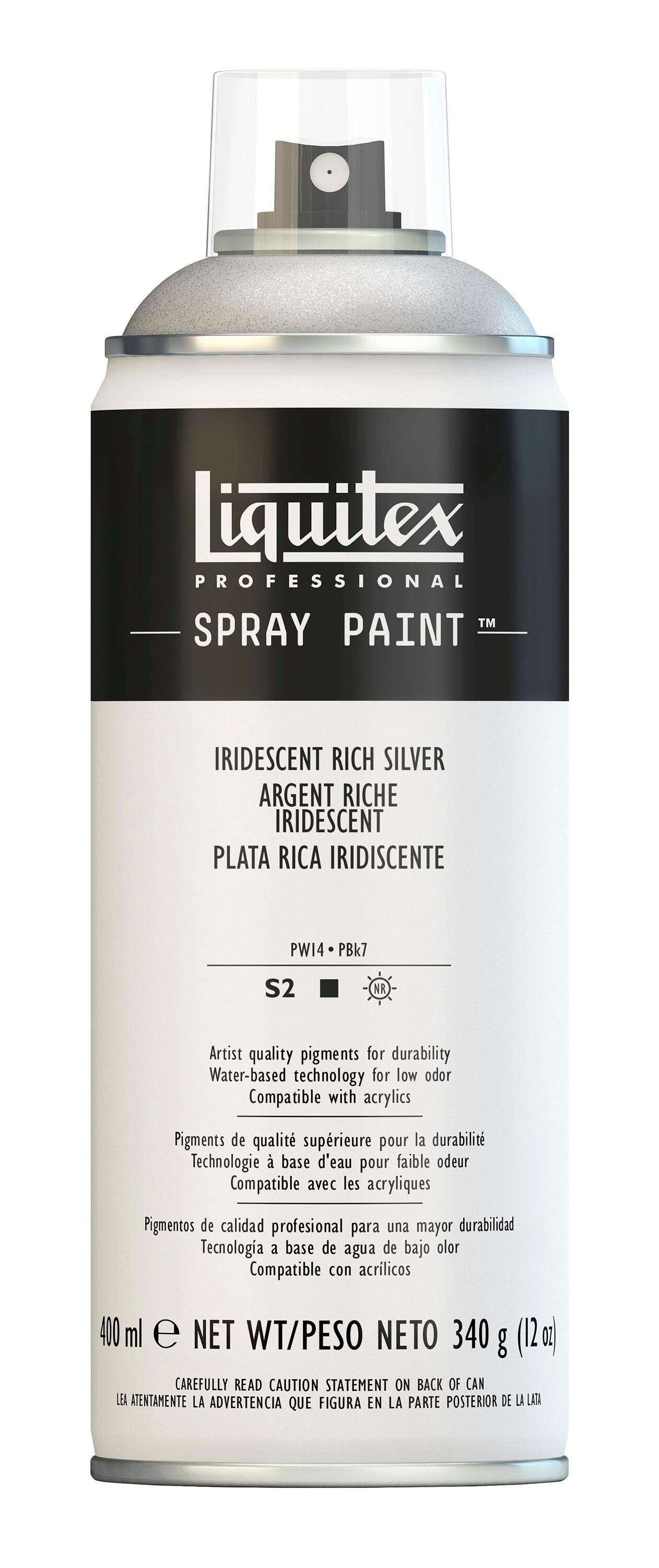 PAINT SPRAY LIQUITEX PROFESSIONAL IRIDESCENT RICH SILVER 13.5 OZ
