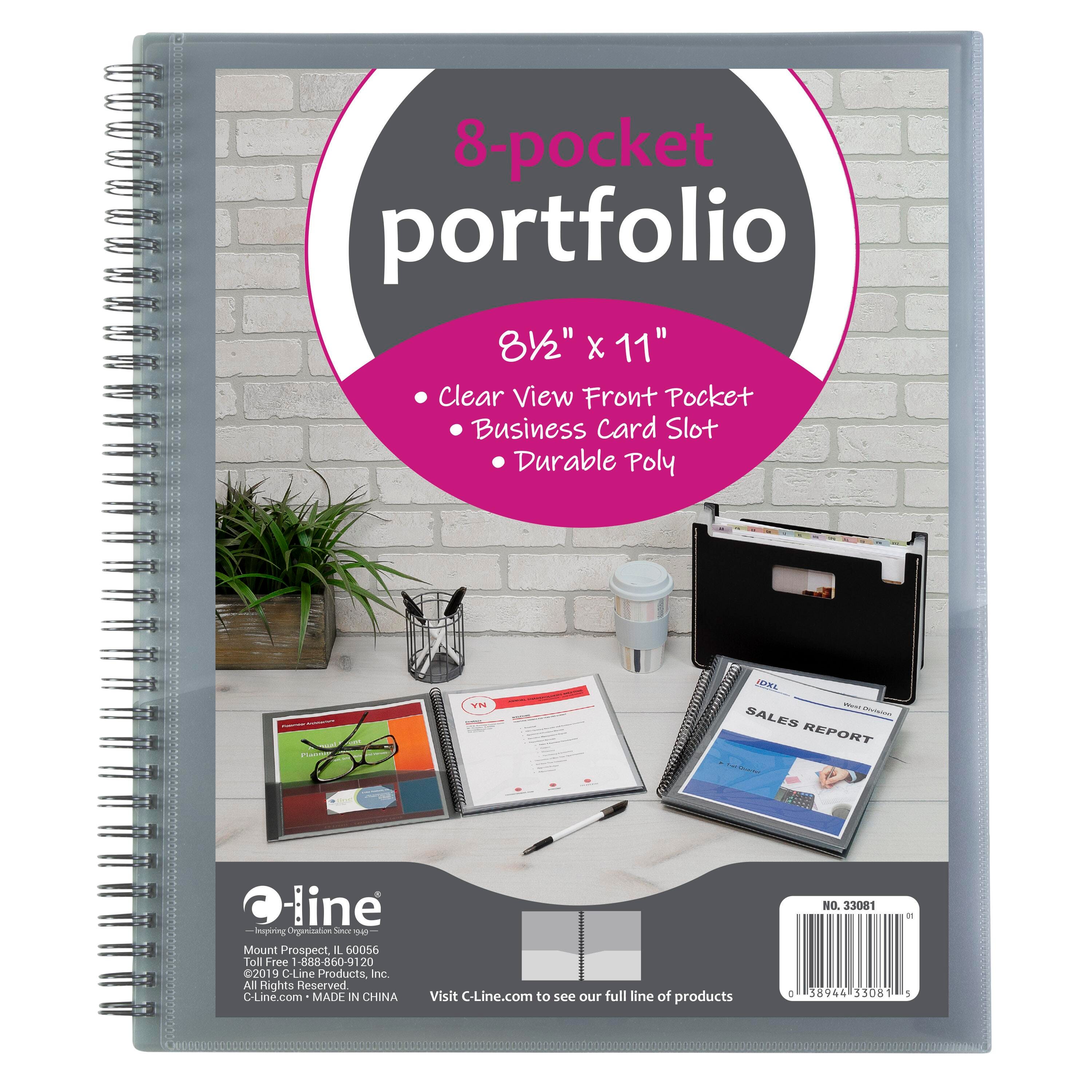 PORTFOLIO POLY SPIRAL 8 POCKET SMOKE CLI33081