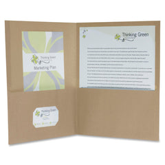 FOLDER 2-POCKET RECYCLED NATURAL PACK OF 25