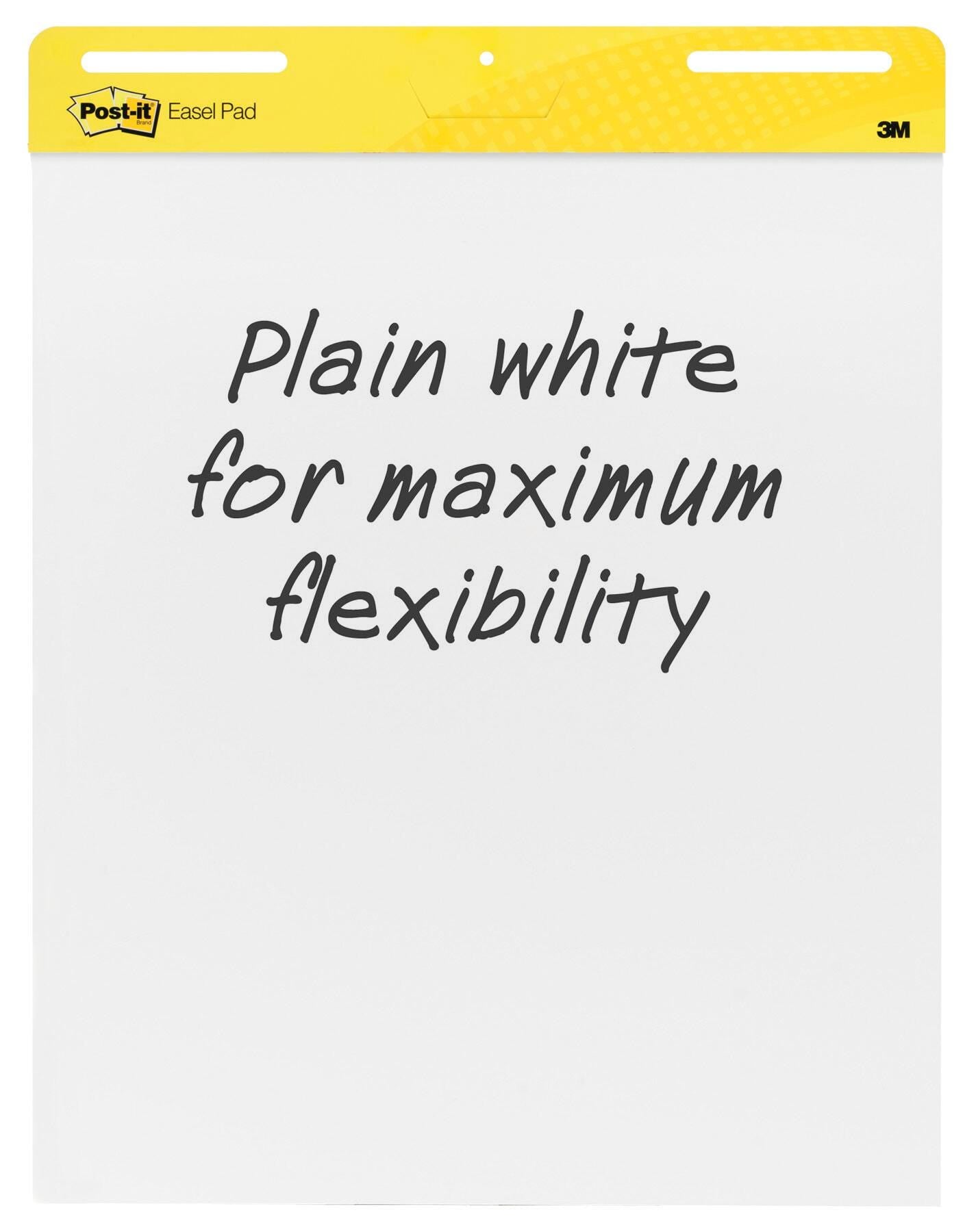 PAPER EASEL POST IT 25X30 UNRULED WHITE PK OF 2