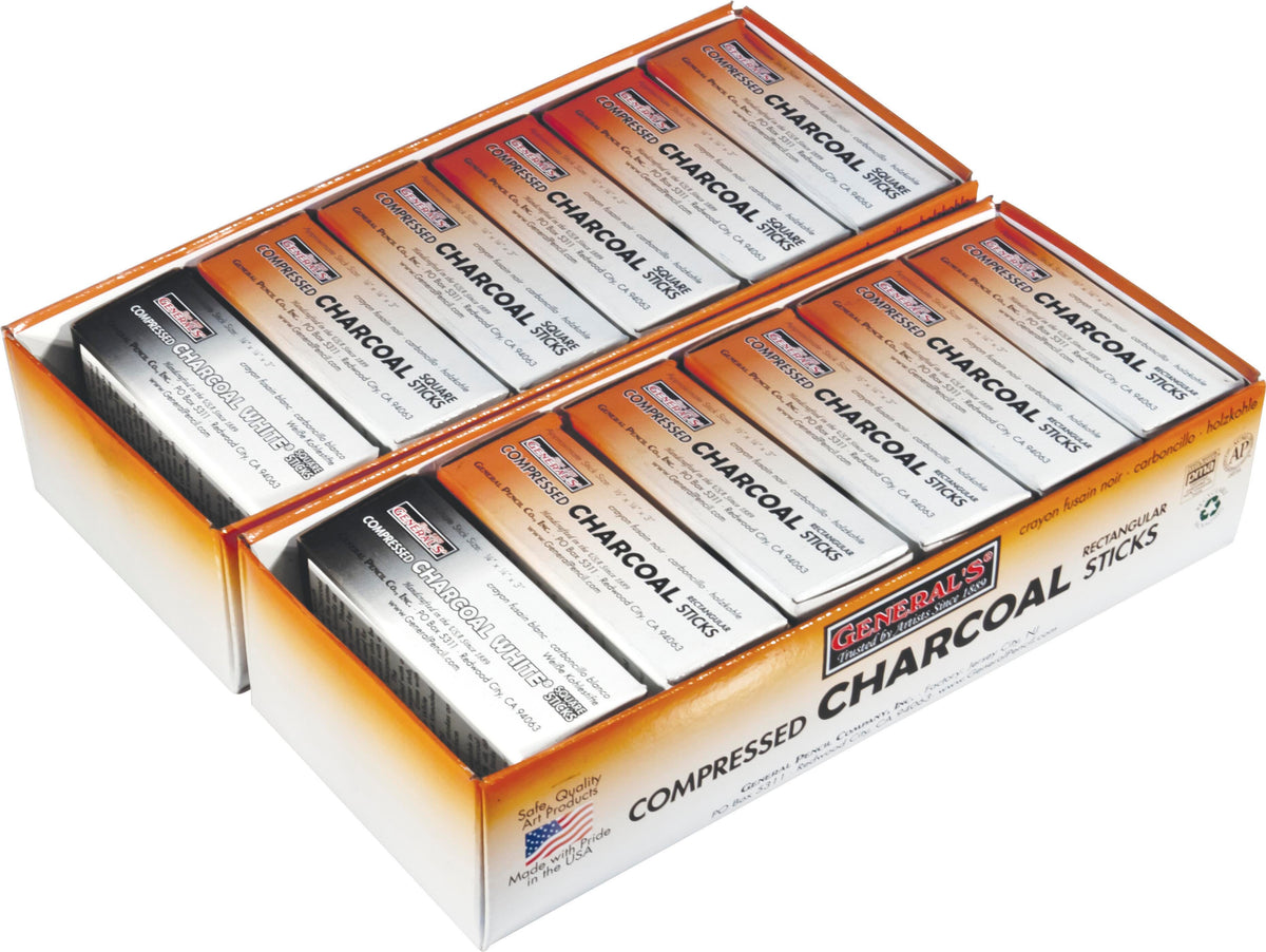 CHARCOAL STICKS COMP GENERALS CLASSROOM PACK ASST HARDNESS SET OF 114