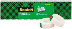 SCOTCH TAPE MAGIC VALUE PACK 0.75 IN X 1000 IN 1IN CORE PACK OF 12