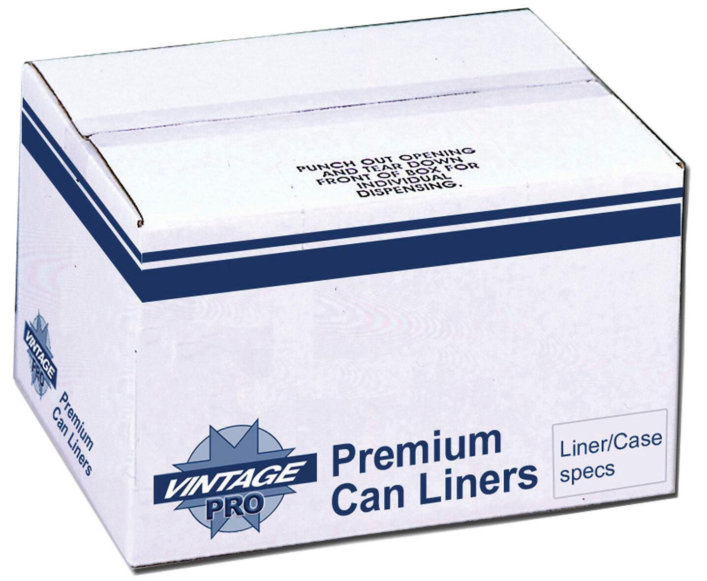 TRASH BAGS PREMIUM - 60 GAL - BLACK - CASE OF 100