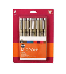 PENS PIGMA MICRON ALL BLACK ASST NIBS SET OF 8