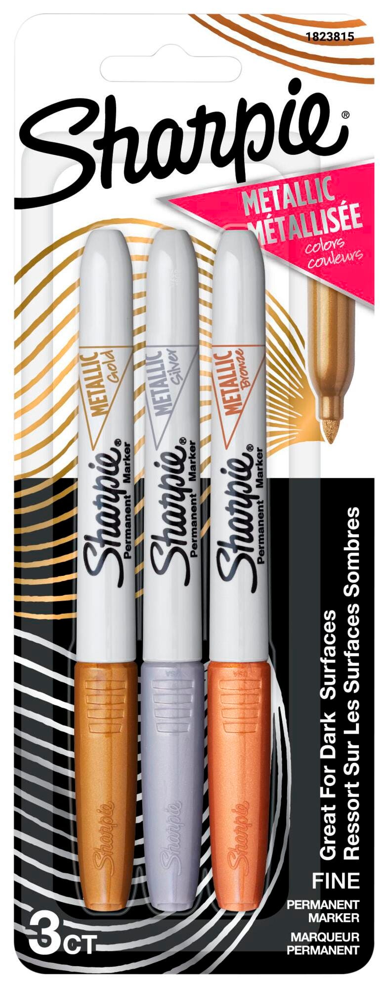 MARKER  METALLIC ASSORTED SAN1823815 SET OF 3