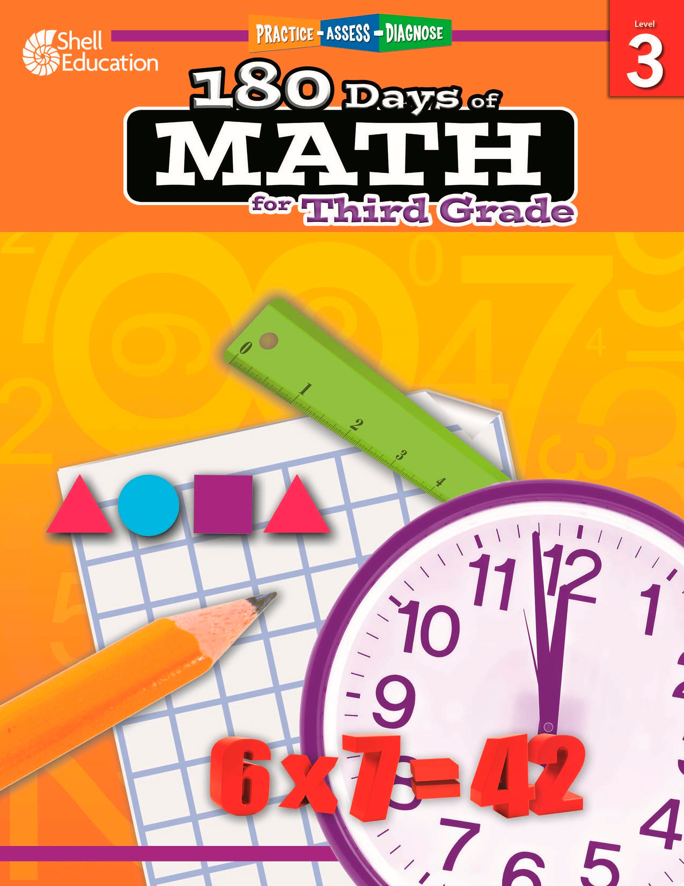 WORKBOOK 180 DAYS OF MATH GR 3