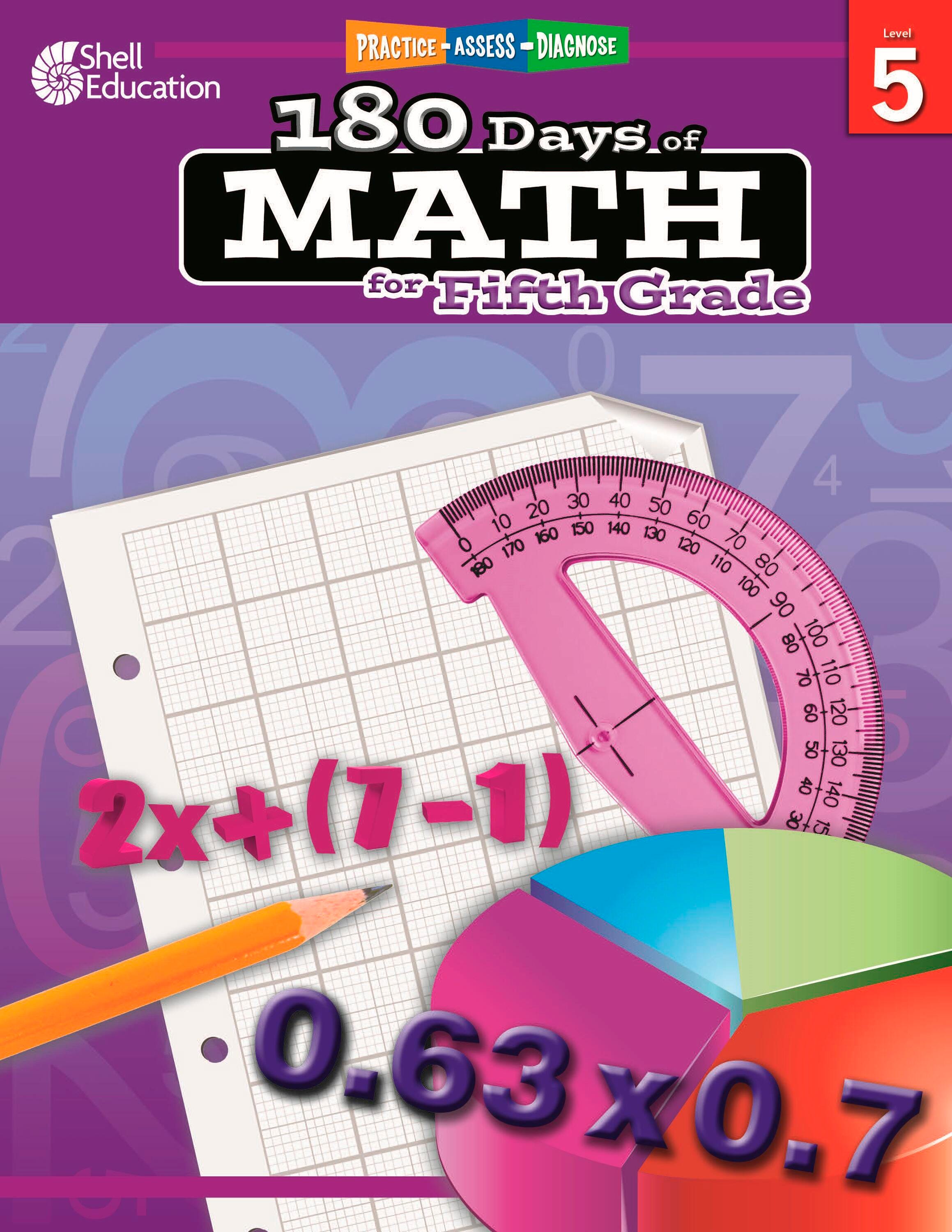 WORKBOOK 180 DAYS OF MATH GR 5