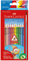 PENCILS WTRCLR FABER-CASTELL ECO GRIP ASST COLORS SET OF 12