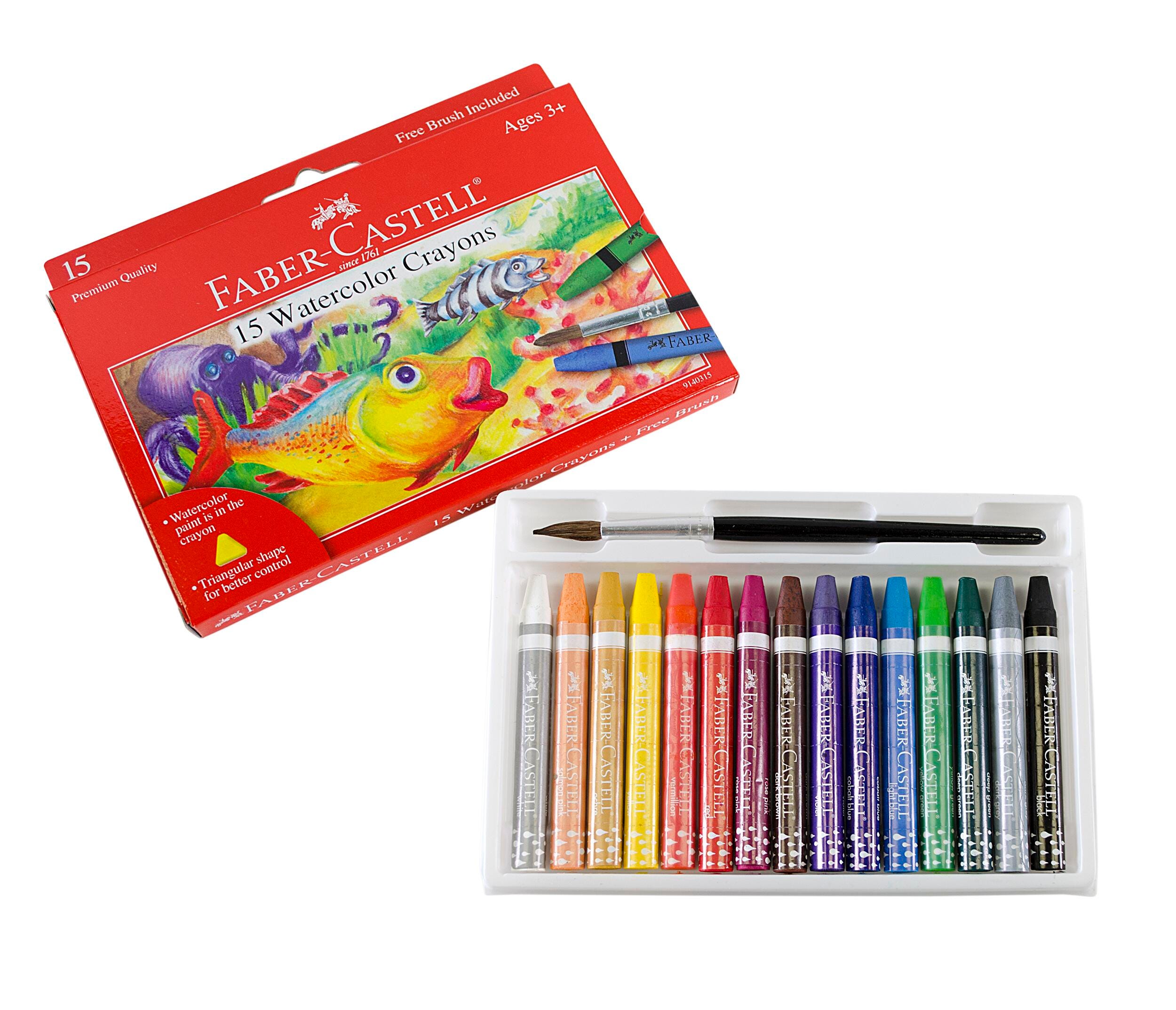 CRAYONS WTCLR FABER-CASTELL ASST COLORS SET OF 15