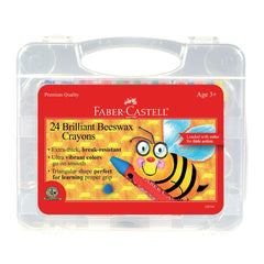 CRAYONS BEESWAX FABER-CASTELL ASST COLORS SET OF 24
