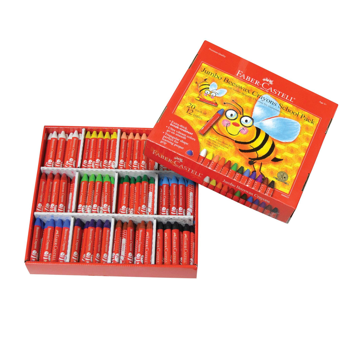 CRAYONS BEESWAX FABER-CASTELL ASST COLORS SET OF 240