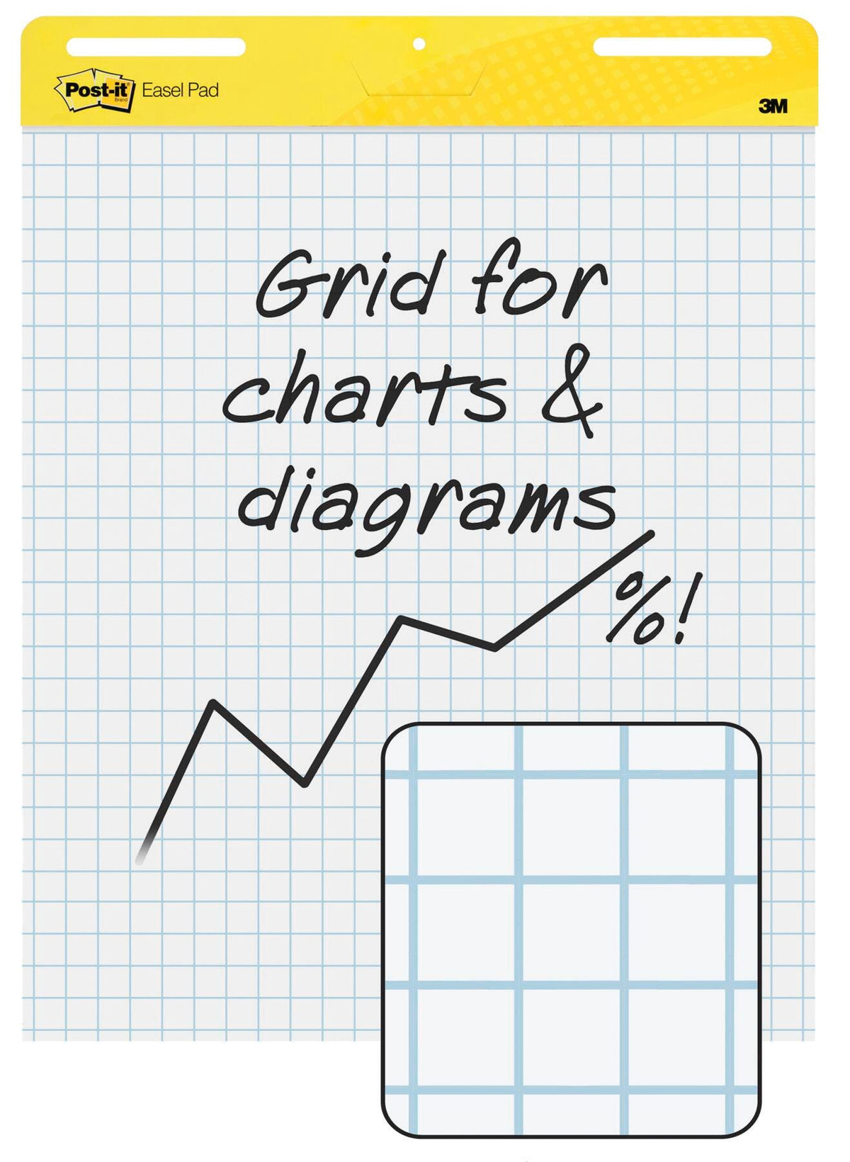 PAPER EASEL POST IT 25X30 GRID RULED BLUE PK OF 2