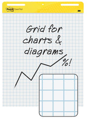 PAPER EASEL POST IT 25X30 GRID RULED BLUE PK OF 2