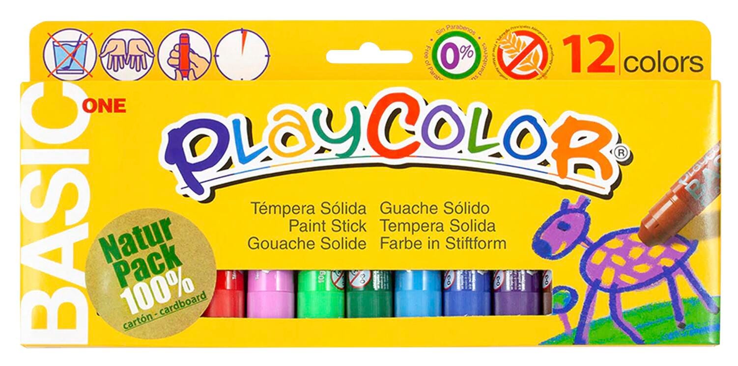 PAINT TEMPERA STICKS PLAYCOLOR ASST STD MATTE SET OF 12