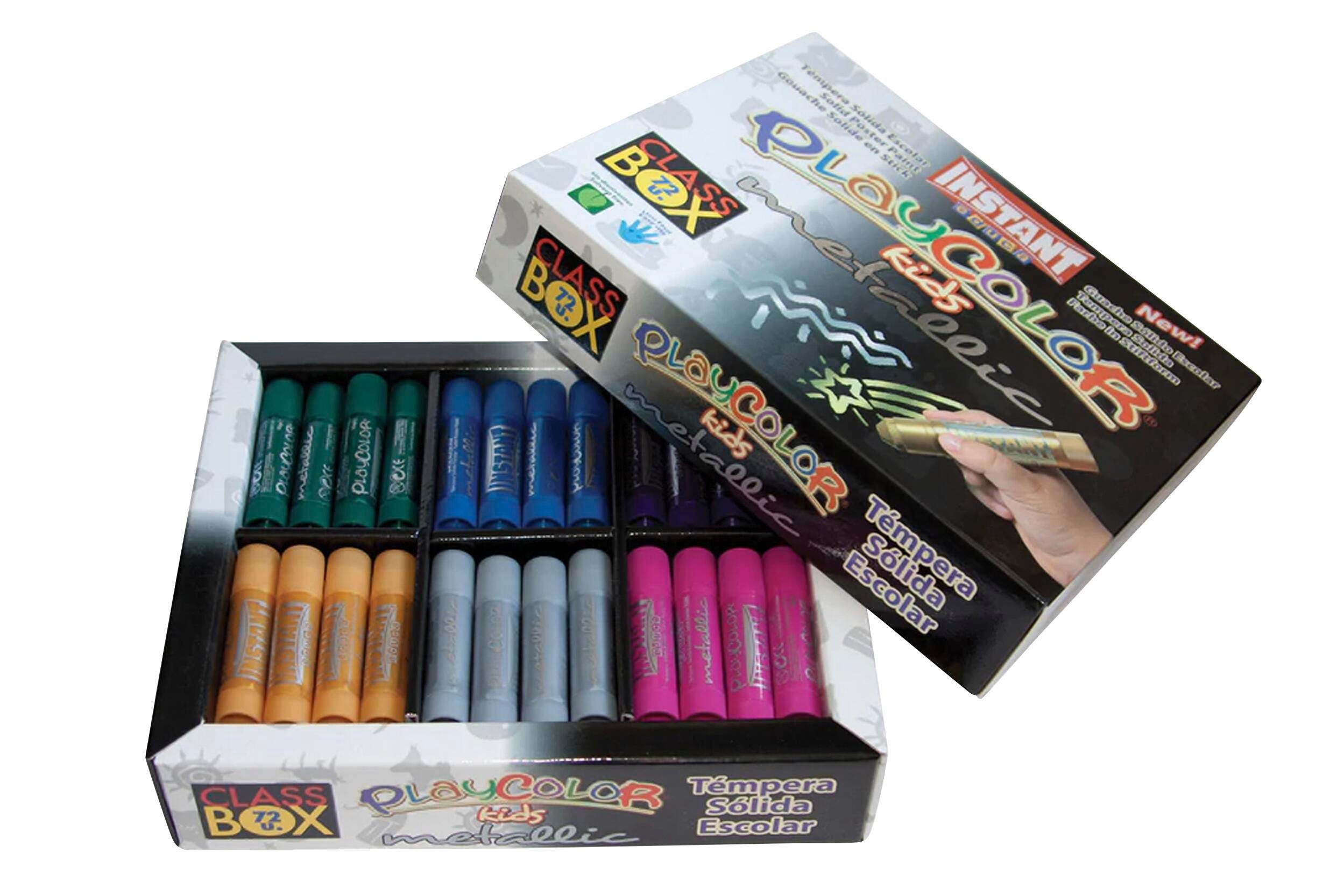 PAINT TEMPERA STICKS PLAYCOLOR ASST STD METALLIC SET OF 72