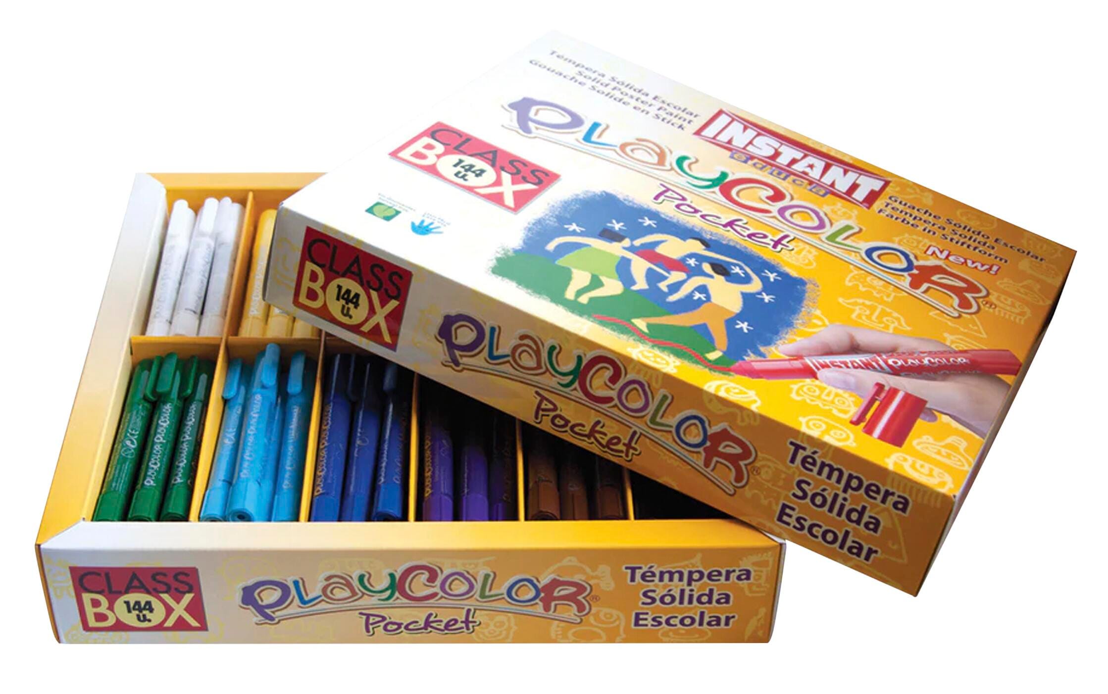 PAINT TEMPERA STICKS PLAYCOLOR ASST THIN MATTE SET OF 144
