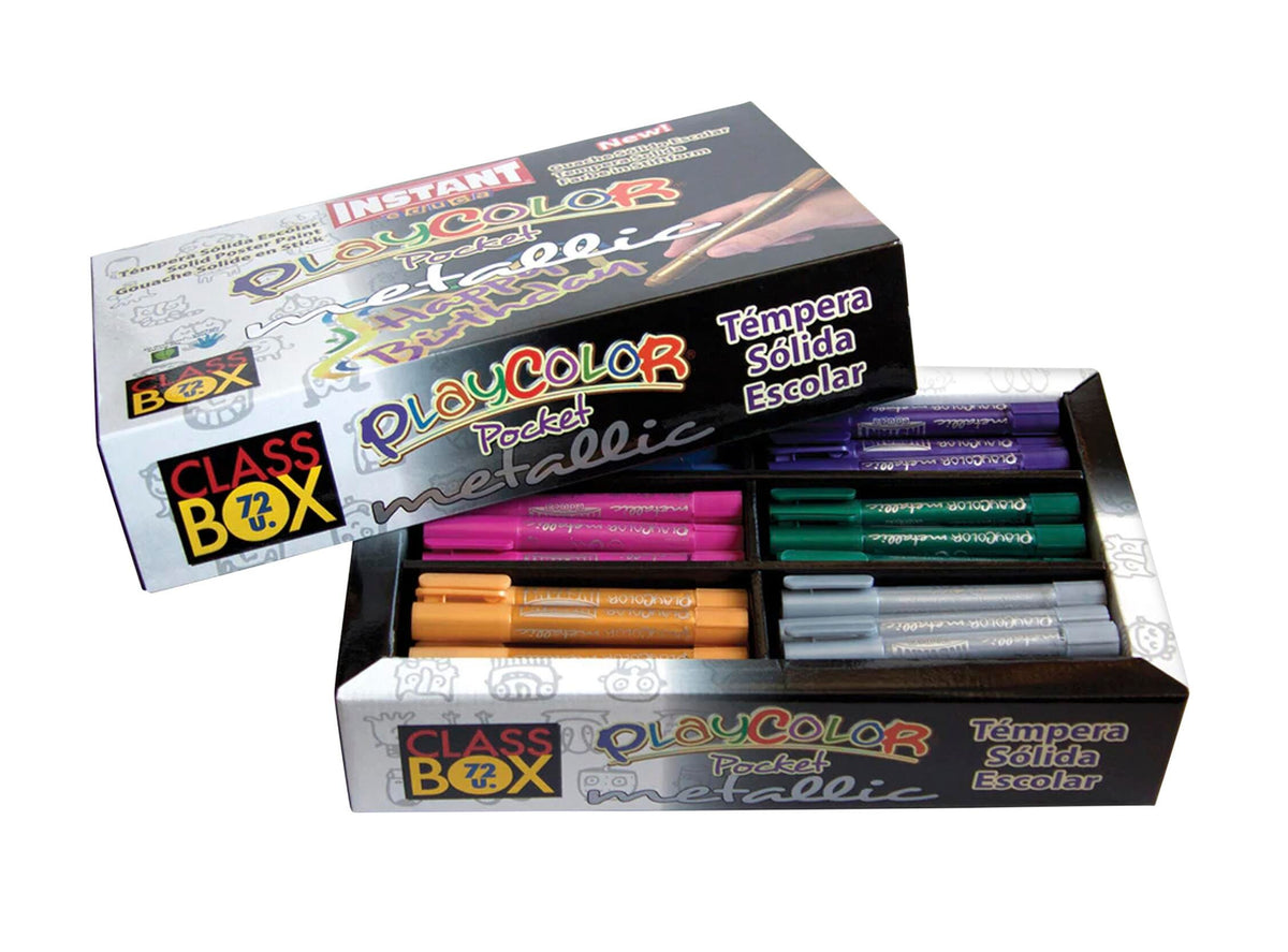 PAINT TEMPERA STICKS PLAYCOLOR ASST THIN METALLIC SET OF 72
