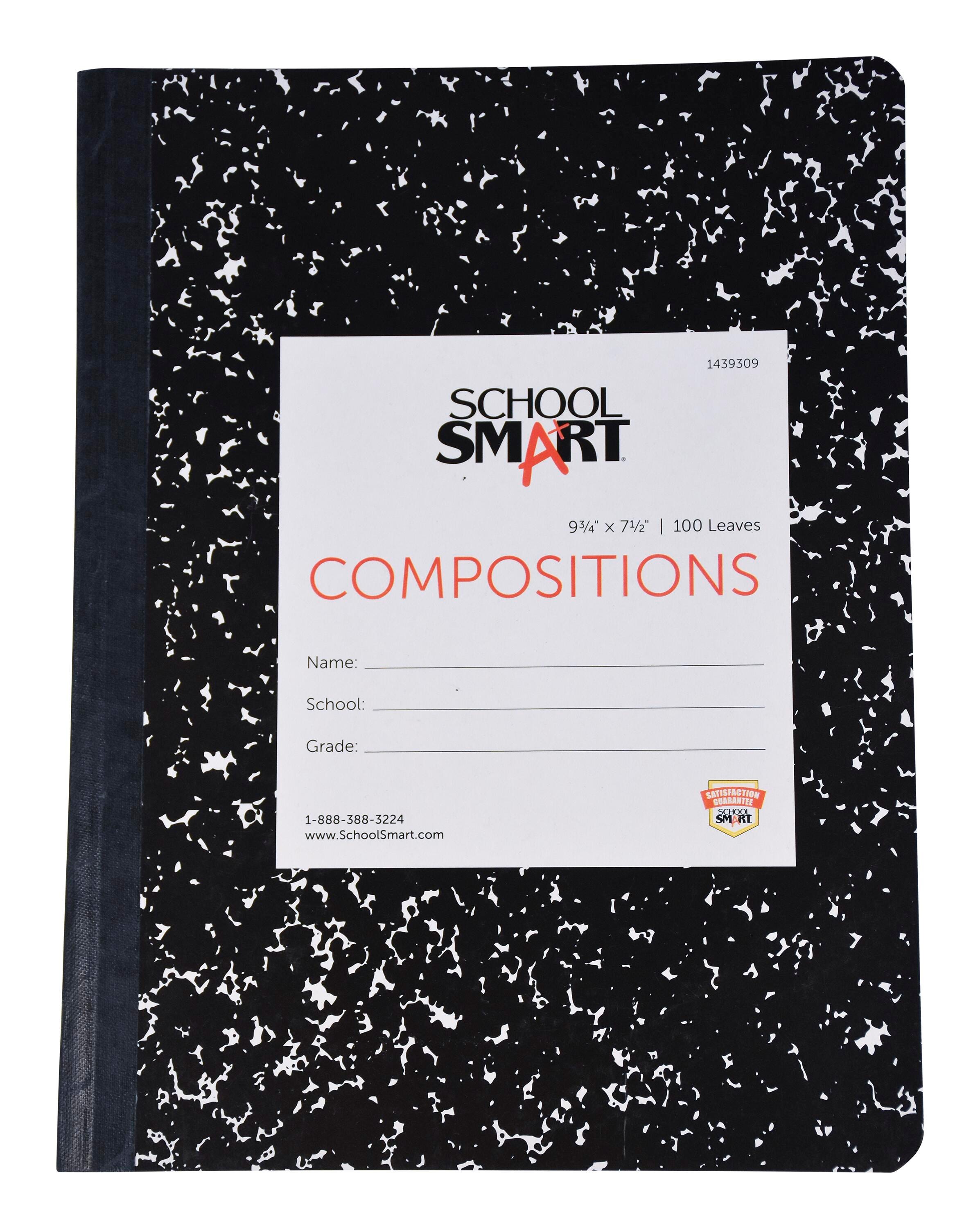 PAPER COMP BOOK HARD 9.75X7.5 IN RULED SCHOOL SMART 100 SHTS